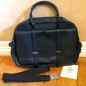 Black Faux Leather Briefcase & Laptop Bag